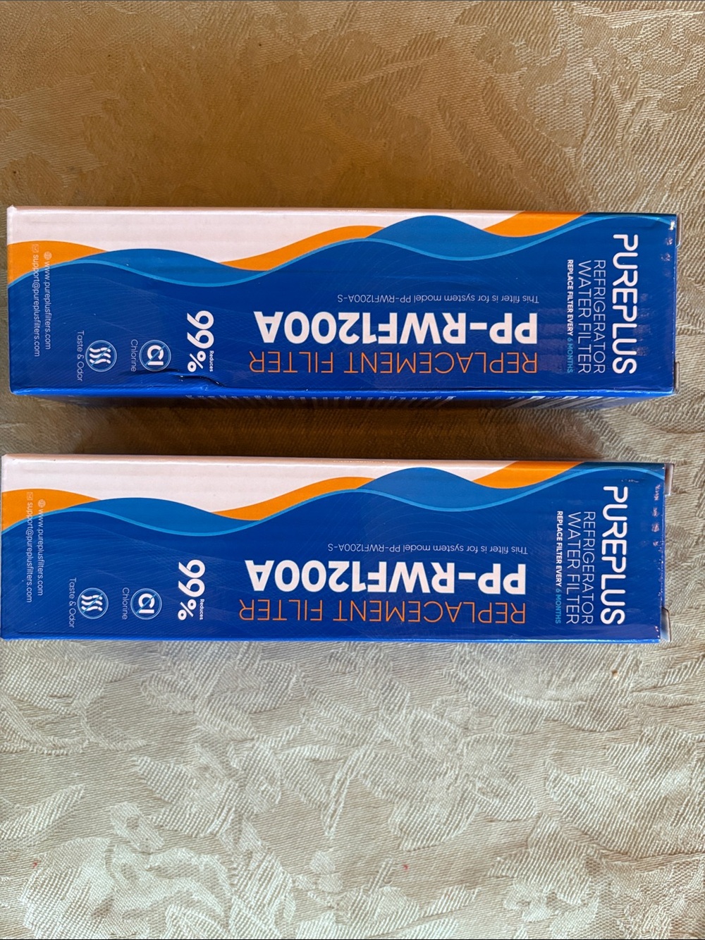 PurePlus Refrigerator Water Filter PP-RWF1200A - Blue/Orange Packaging